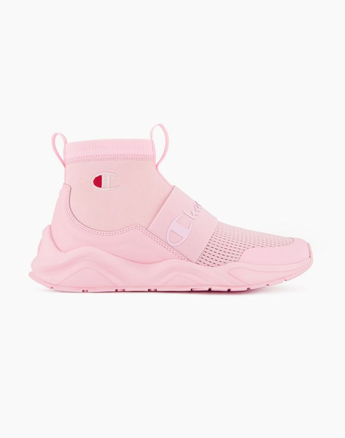 Champion Womens Sneakers NZ - Rally C Patch Sock Runner Pink ( 5918-GIZTS )